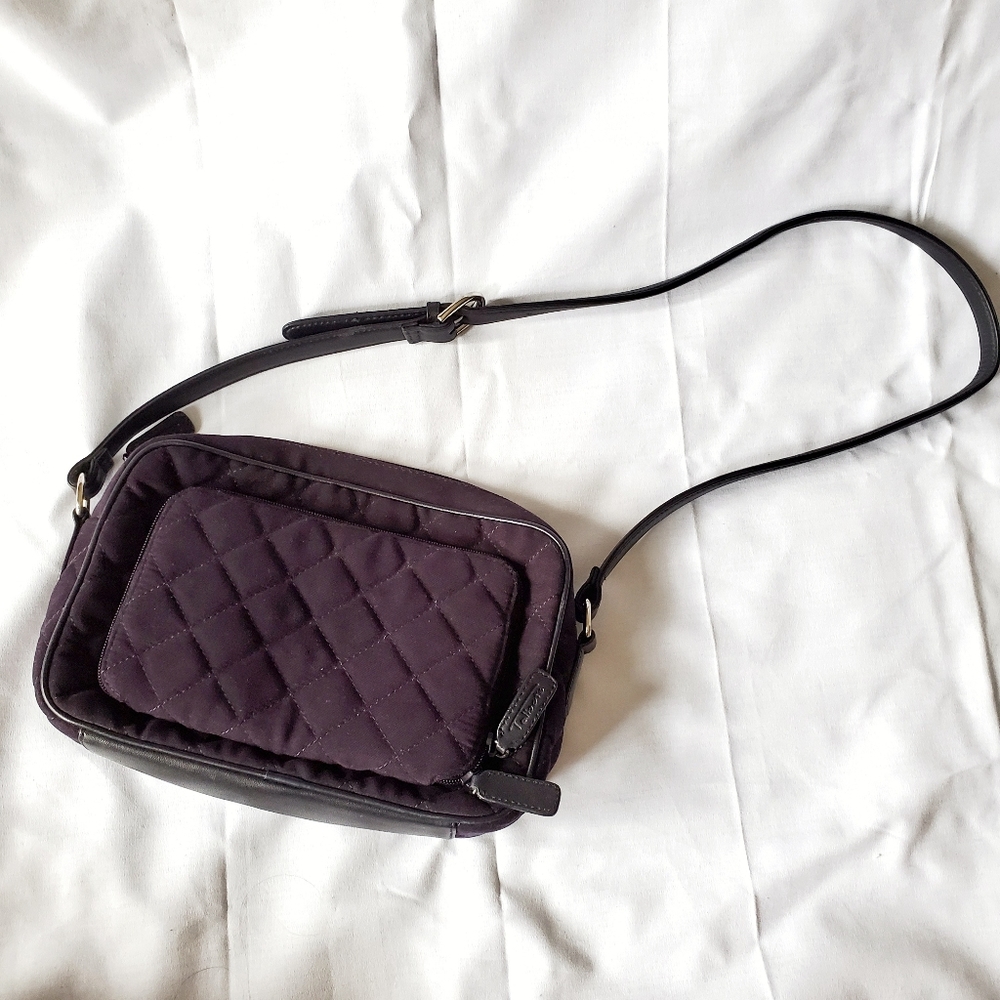 Black Velveteen Quilted Mini Purse | Talbots